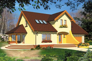  Projekt domu Parys II (WRH1142) - projekt domu parterowego z poddaszem - Zdjęcie 1