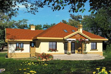  Projekt domu Sinope I (WRH1149) - projekt domu parterowego z poddaszem - Zdjęcie 1