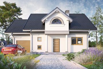  Projekt domu Chaber Lux (985) (KRD1696) - projekt domu parterowego z poddaszem - Zdjęcie 1