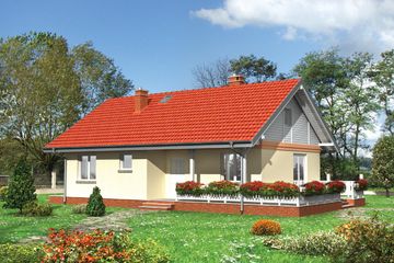  Projekt domu Modrzyk (954) (KRD1698) - projekt domu parterowego - Zdjęcie 1
