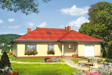  Projekt domu Nadzieja - murowana – beton komórkowy (KRD1165) - projekt domu parterowego - Zdjęcie 1