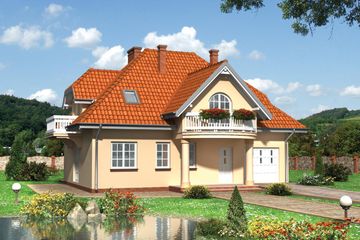  Projekt domu Ślężan (663) (KRD1329) - projekt domu parterowego z poddaszem - Zdjęcie 1