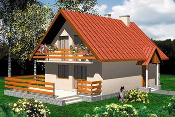  Projekt domu 19 Star (KRE1018) - projekt domu parterowego z poddaszem - Zdjęcie 1