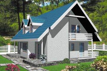  Projekt domu 28 Star (KRE1027) - projekt domu parterowego z poddaszem - Zdjęcie 1