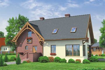  Projekt domu Belize (SLN1038) - projekt domu parterowego z poddaszem - Zdjęcie 1