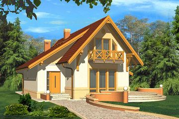  Projekt domu Wega II (WRH1154) - projekt domu parterowego z poddaszem - Zdjęcie 1