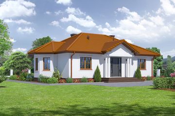  Projekt domu Amelin 2 (KRP1290) - projekt domu parterowego - Zdjęcie 1