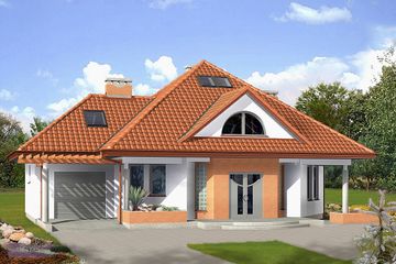  Projekt domu Pinokio II (BSB1016) - projekt domu parterowego z poddaszem - Zdjęcie 1