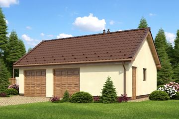  Projekt garażu Projekt G-12 (KRH1145) - projekt garażu parterowego - Zdjęcie 1