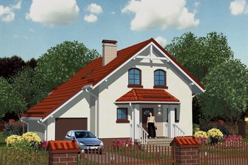  Projekt domu APS 028 (LUA1166) - projekt domu parterowego z poddaszem - Zdjęcie 1