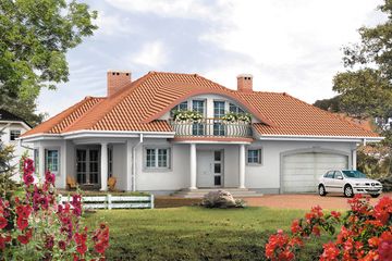  Projekt domu Aria 6 (BSA1199) - projekt domu parterowego z poddaszem - Zdjęcie 1