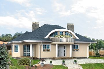  Projekt domu Aria 8 (BSA1200) - projekt domu parterowego z poddaszem - Zdjęcie 1