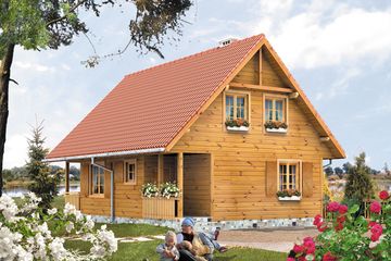  Projekt domu Jaśmin 2 dr-S (BSA1205) - projekt domu parterowego z poddaszem - Zdjęcie 1