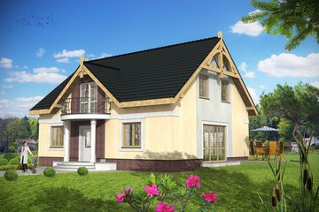  Projekt domu Wiktoria bez garażu [B] (WRF1010) - projekt domu parterowego z poddaszem - Zdjęcie 1