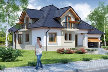  Projekt domu Dandys 1 G2 (WRW1037) - projekt domu parterowego z poddaszem - Zdjęcie 1