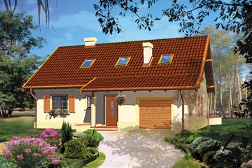  Projekt domu Zorza (WRH1019) - projekt domu parterowego z poddaszem - Zdjęcie 1