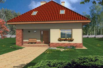  Projekt domu Salma (WRY1035) - projekt domu parterowego z poddaszem - Zdjęcie 1