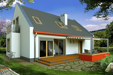  Projekt domu Vikki A 2-garaże (WRD1695) - projekt domu parterowego z poddaszem - Zdjęcie 1