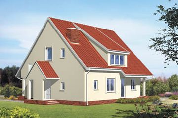  Projekt domu W-0816 (WAA1054) - projekt domu parterowego z poddaszem - Zdjęcie 1