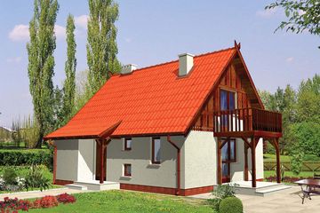  Projekt domu letniskowego L-2 (WAA1062) - projekt domu letniskowego parterowego z poddaszem - Zdjęcie 1