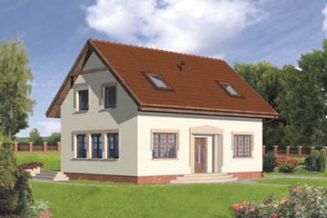  Projekt domu W-0712 (WAA1039) - projekt domu parterowego z poddaszem - Zdjęcie 1