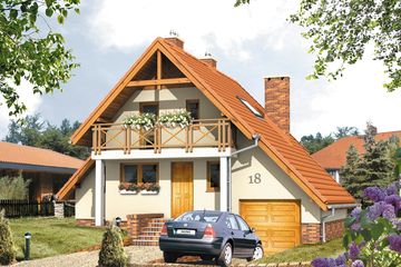  Projekt domu Mini (BSA1209) - projekt domu parterowego z poddaszem - Zdjęcie 1