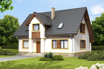 Projekt domu Marcello (WOF1008) - projekt domu parterowego z poddaszem - Zdjęcie 1