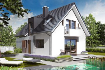  Projekt domu Julek G1 (WRC1904) - projekt domu parterowego z poddaszem - Zdjęcie 1