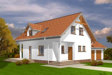  Projekt domu AD-52 (SLC1010) - projekt domu parterowego z poddaszem - Zdjęcie 1