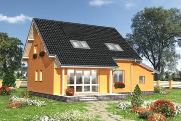  Projekt domu Chaber Eko - murowana – silikaty (KRD2205) - projekt domu parterowego z poddaszem - Zdjęcie 1