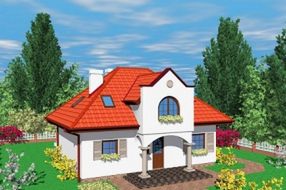  Projekt domu ZAK (SLB1123) - projekt domu parterowego z poddaszem - Zdjęcie 1