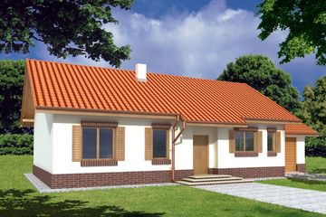  Projekt domu Nina 2B (WRD1238) - projekt domu parterowego - Zdjęcie 1