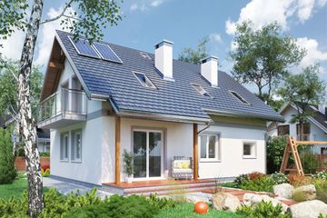  Projekt domu Tarot Mini (1229) (KRD2195) - projekt domu parterowego z poddaszem - Zdjęcie 1