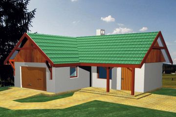  Projekt garażu BR 053 (KRG1057) - projekt garażu parterowego - Zdjęcie 1