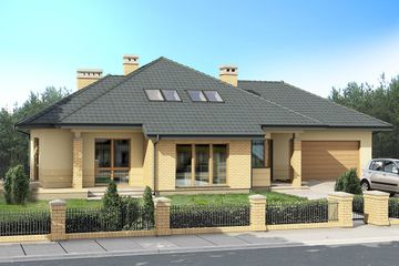  Projekt domu Szeherezada 2G (BSB1056) - projekt domu parterowego z poddaszem - Zdjęcie 1