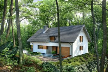  Projekt domu Woodland (BBE1028) - projekt domu parterowego z poddaszem - Zdjęcie 2