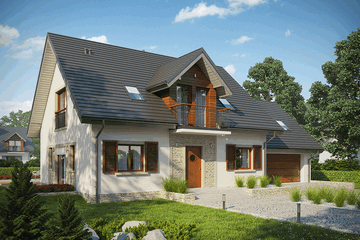  Projekt domu Amaranta G2 (WRC2430) - projekt domu parterowego z poddaszem - Zdjęcie 2