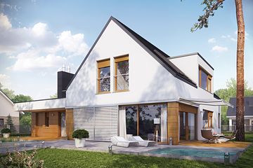  Projekt domu Neo G1 energo (WRC2432) - projekt domu parterowego z poddaszem - Zdjęcie 2