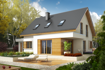  Projekt domu Patryk G1 multi-comfort (WRC2437) - projekt domu parterowego z poddaszem - Zdjęcie 2