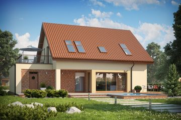  Projekt domu Santiago II G1 energo (WRC2440) - projekt domu parterowego z poddaszem - Zdjęcie 1