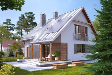  Projekt domu Jeżyna 3 (BSA1970) - projekt domu parterowego z poddaszem - Zdjęcie 2