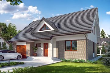  Projekt domu Nugat 4 (BSE1047) - projekt domu parterowego z poddaszem - Zdjęcie 1