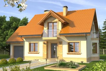  Projekt domu Aroma (WRN1188) - projekt domu parterowego z poddaszem - Zdjęcie 1