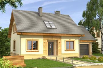  Projekt domu Elegant (WRN1187) - projekt domu parterowego z poddaszem - Zdjęcie 1