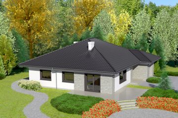  Projekt domu przy Słonecznej 4 bis (KRK1350) - projekt domu parterowego - Zdjęcie 2