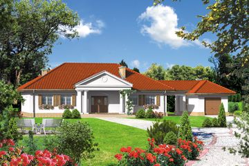  Projekt domu przy Akacjowej (KRK1044) - projekt domu parterowego - Zdjęcie 1