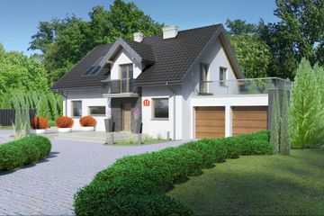  Projekt domu przy Alabastrowej 11 (KRK1326) - projekt domu parterowego z poddaszem - Zdjęcie 1