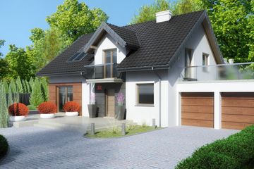  Projekt domu przy Alabastrowej 12 (KRK1327) - projekt domu parterowego z poddaszem - Zdjęcie 2