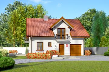  Projekt domu przy Alabastrowej 22 (KRK1337) - projekt domu parterowego z poddaszem - Zdjęcie 1