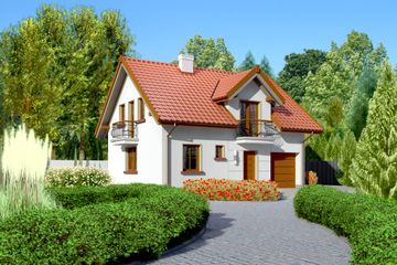  Projekt domu przy Alabastrowej 22 (KRK1337) - projekt domu parterowego z poddaszem - Zdjęcie 2